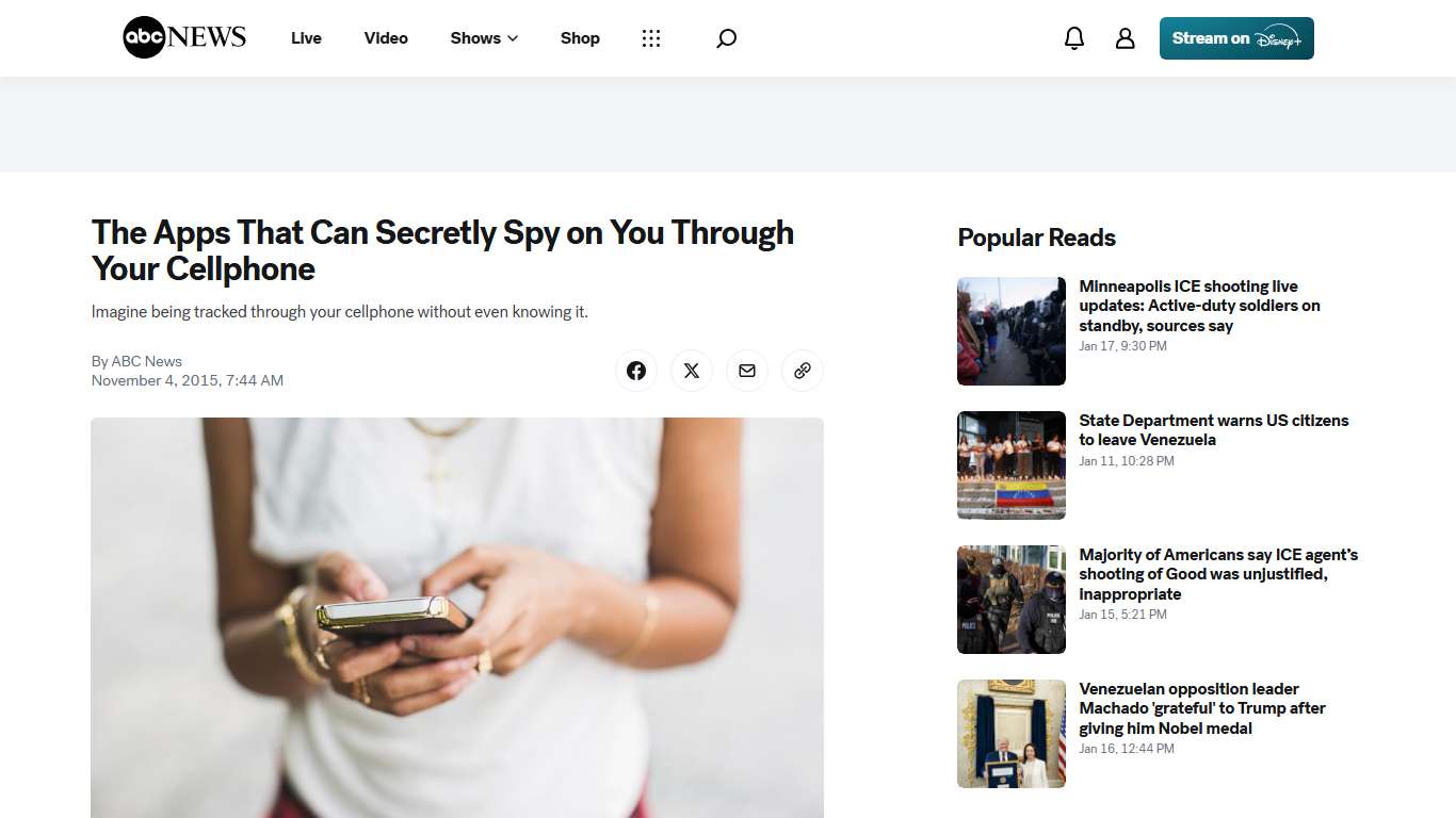 The Apps That Can Secretly Spy on You Through Your Cellphone - ABC News